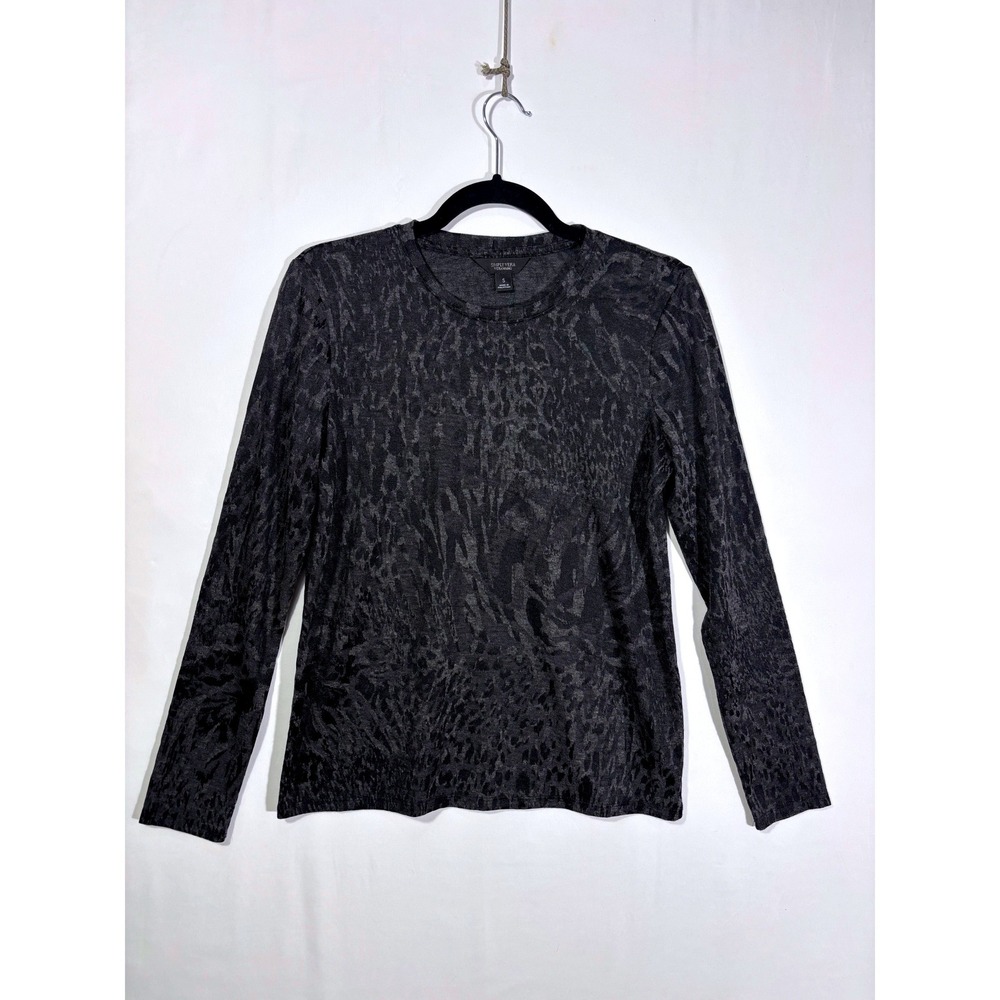 Minimalist Cozy Animal Print Simply Vera Vera Wang Long Sleeve Top Women Size S